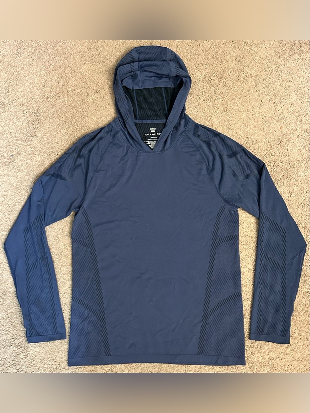 Mack Weldon Pull Over Hoodie Athletic Vented Moisture Wicking Jersey Size Medium